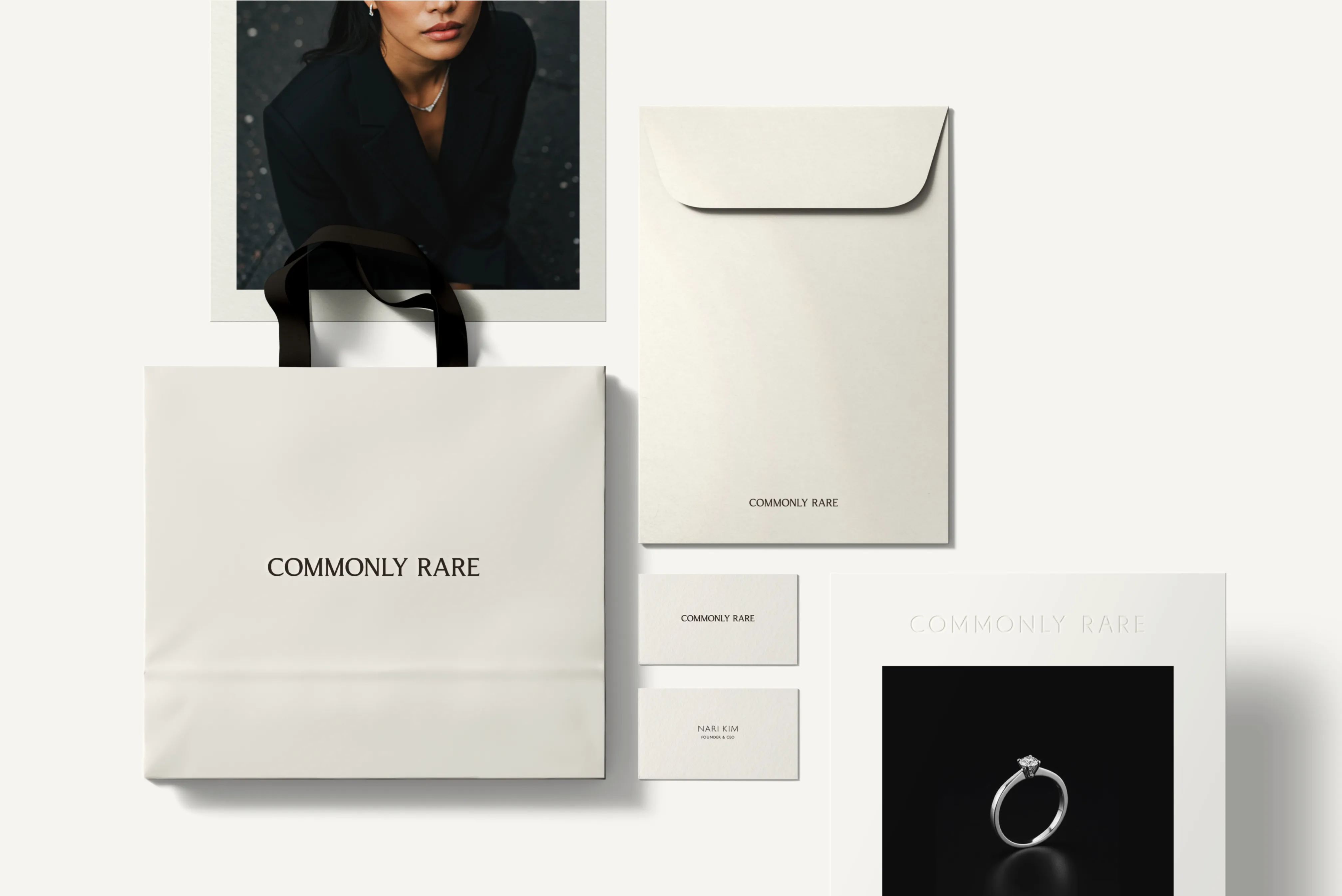 02 jewelry and lab grown diamond branding stationery