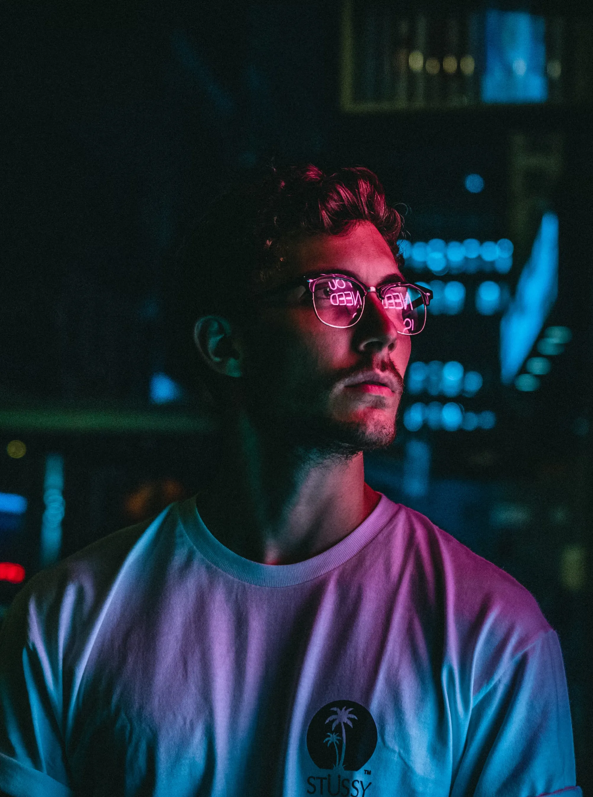 17 technology company branding neon guy
