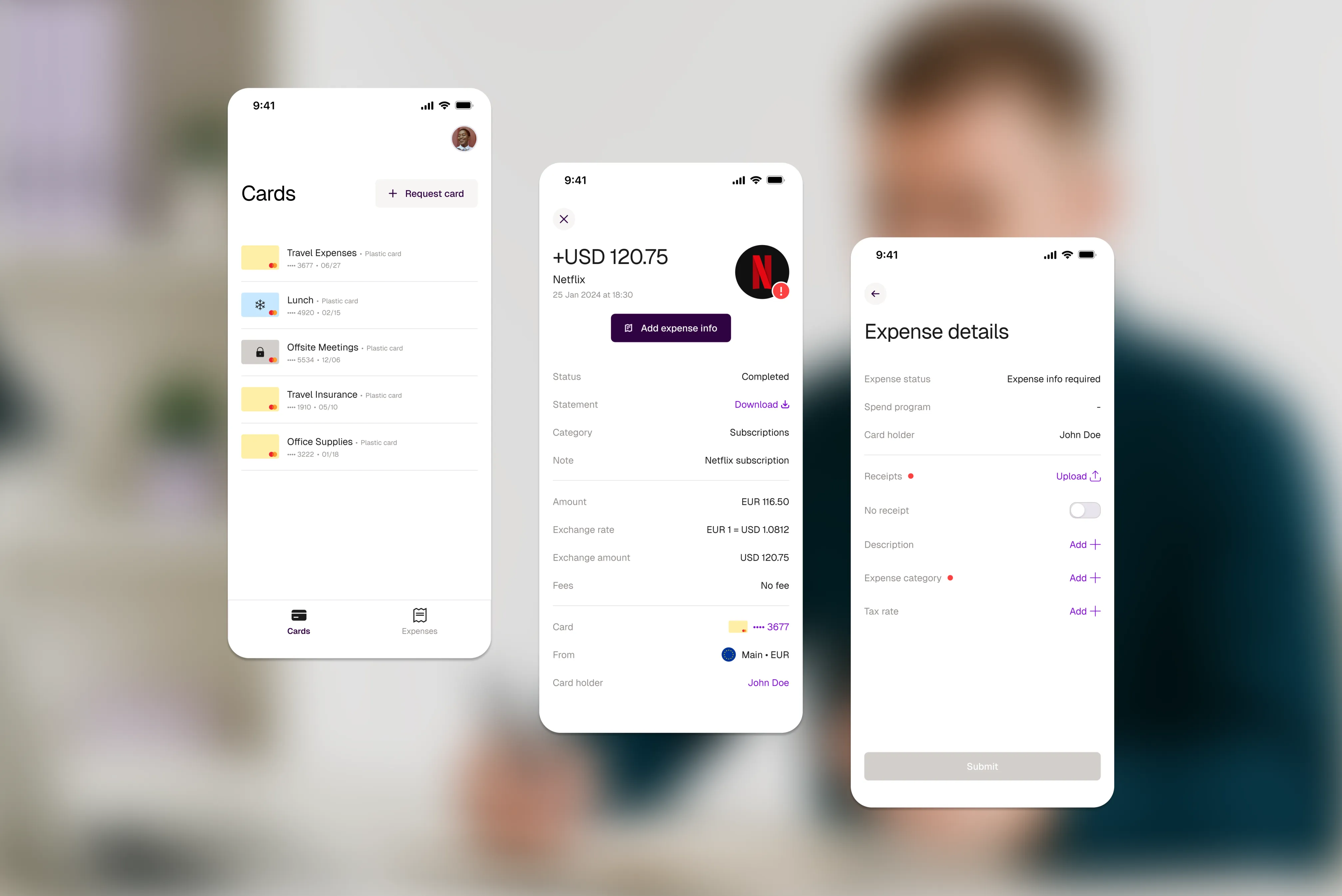 05 fintech expense app mobile screens
