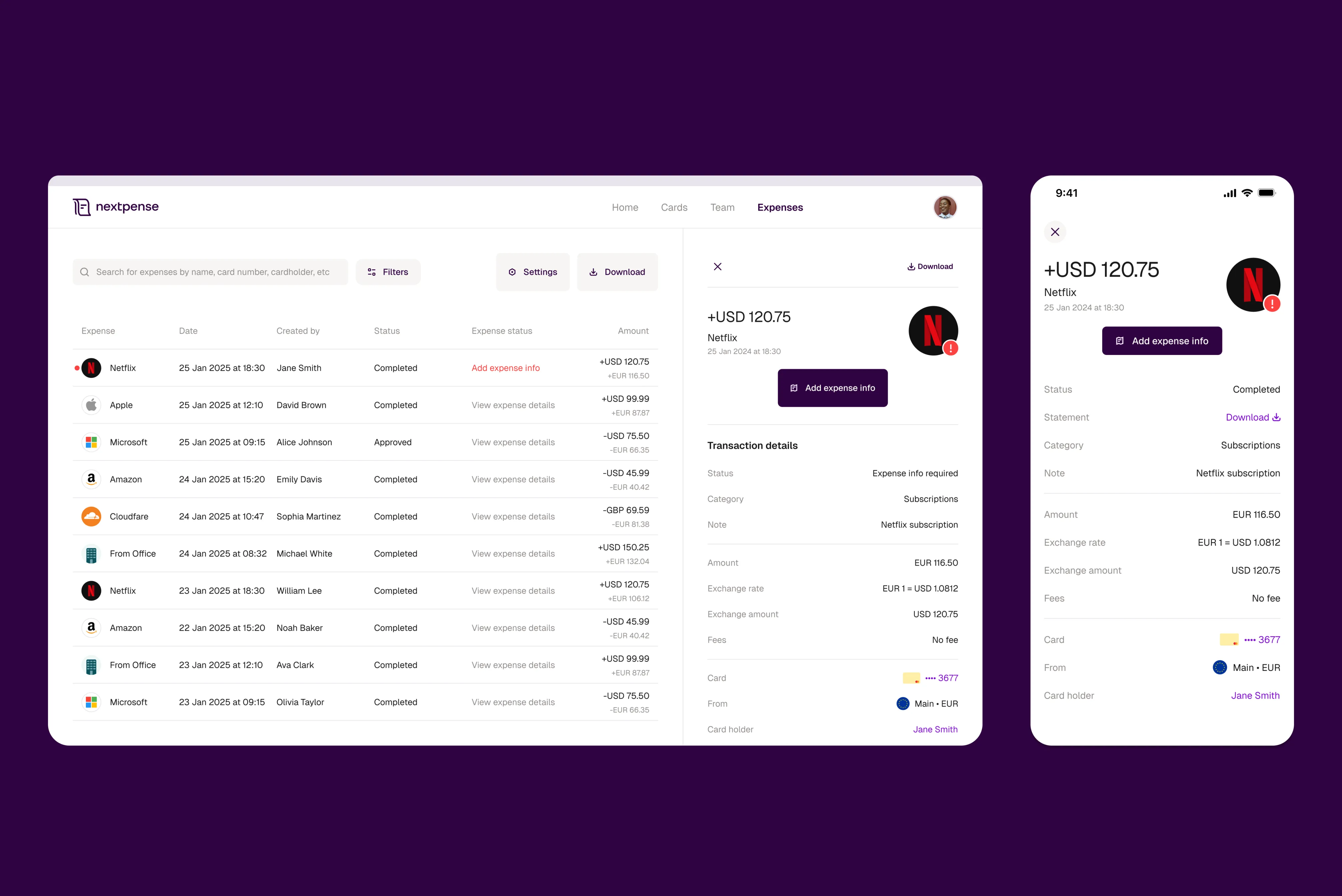 10 fintech expense app web mobile